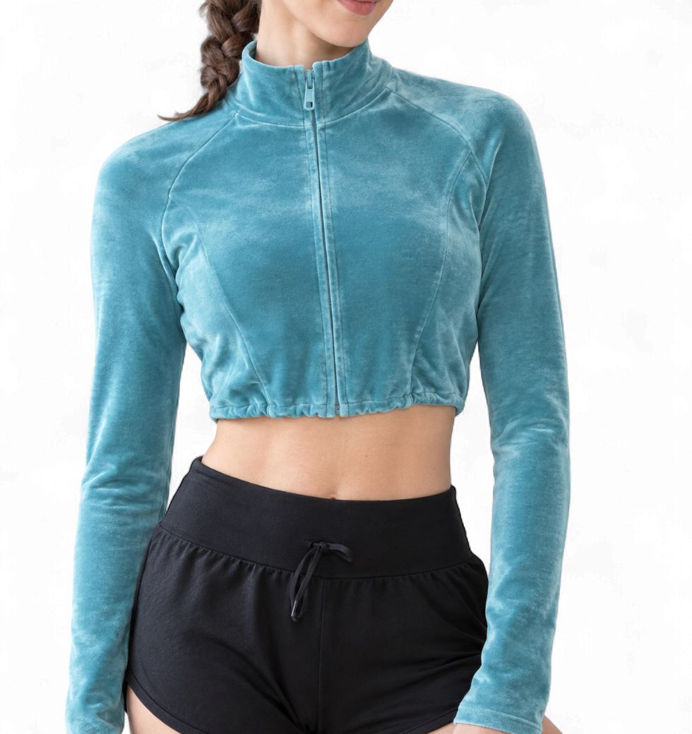Luxe Cropped Velvet Jacket