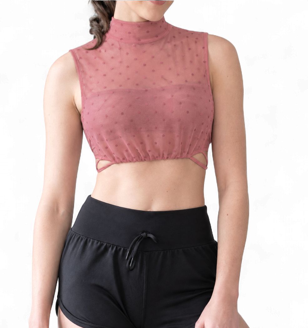 Mesh Bandeau Crop Top