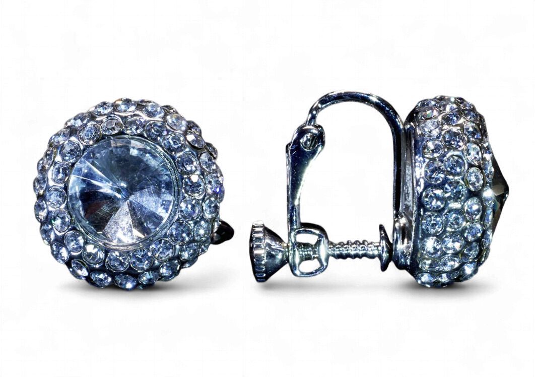 Crystal Rimmed Clip-on Earring