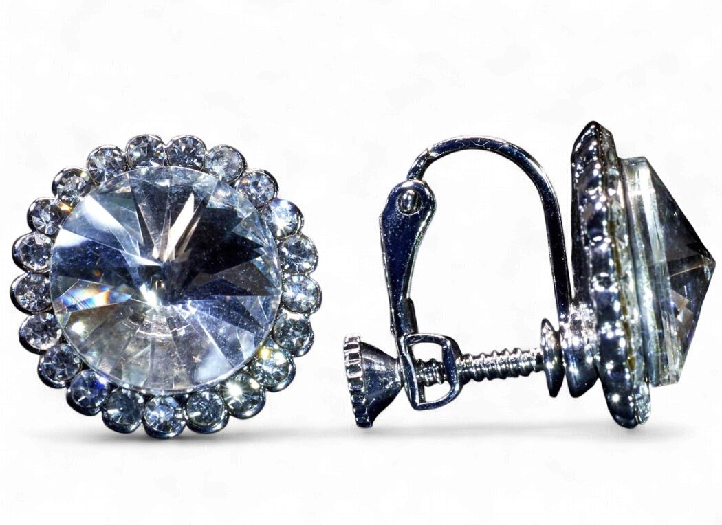 Crystal Dome Clip-on Earring