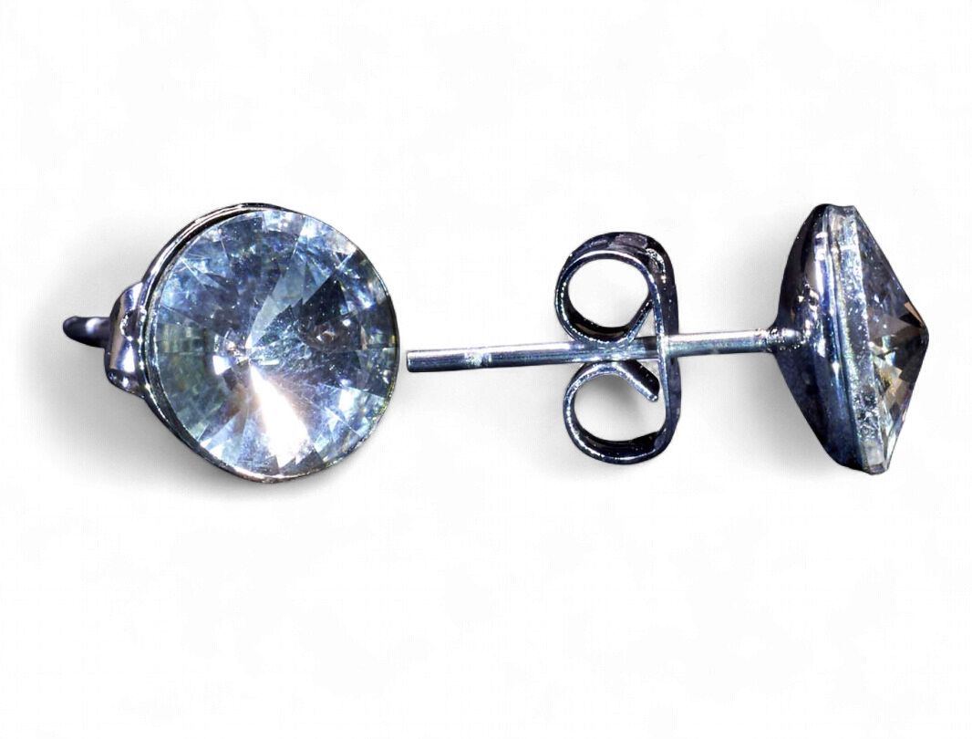 Crystal Stud 8mm Earring