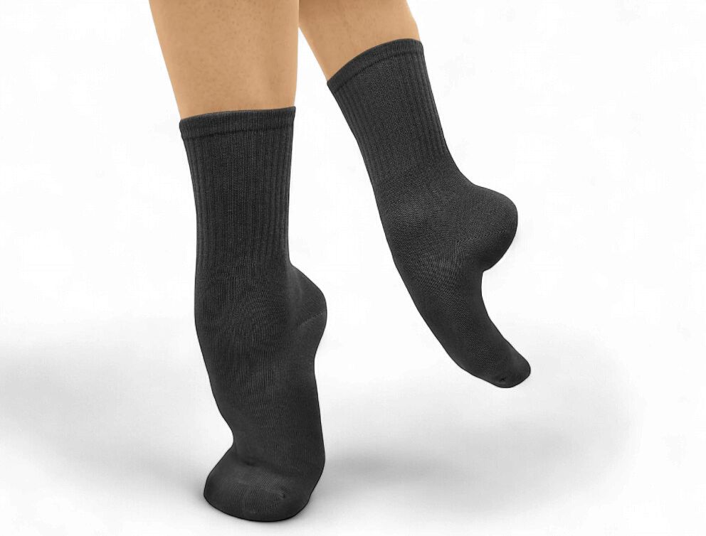 Dance Sock, Colour: Black, Size: S-M