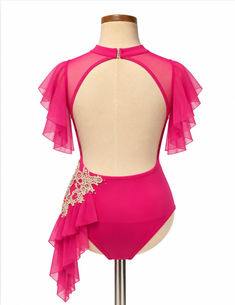 Ruffle Short Sleeve Bodysuit Lyrical Costume