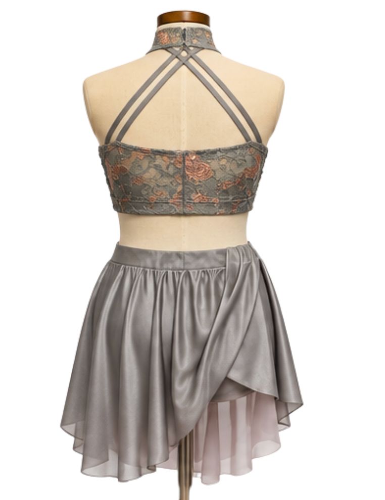 Floral Stretch Lace Two Piece Lyrical Costume