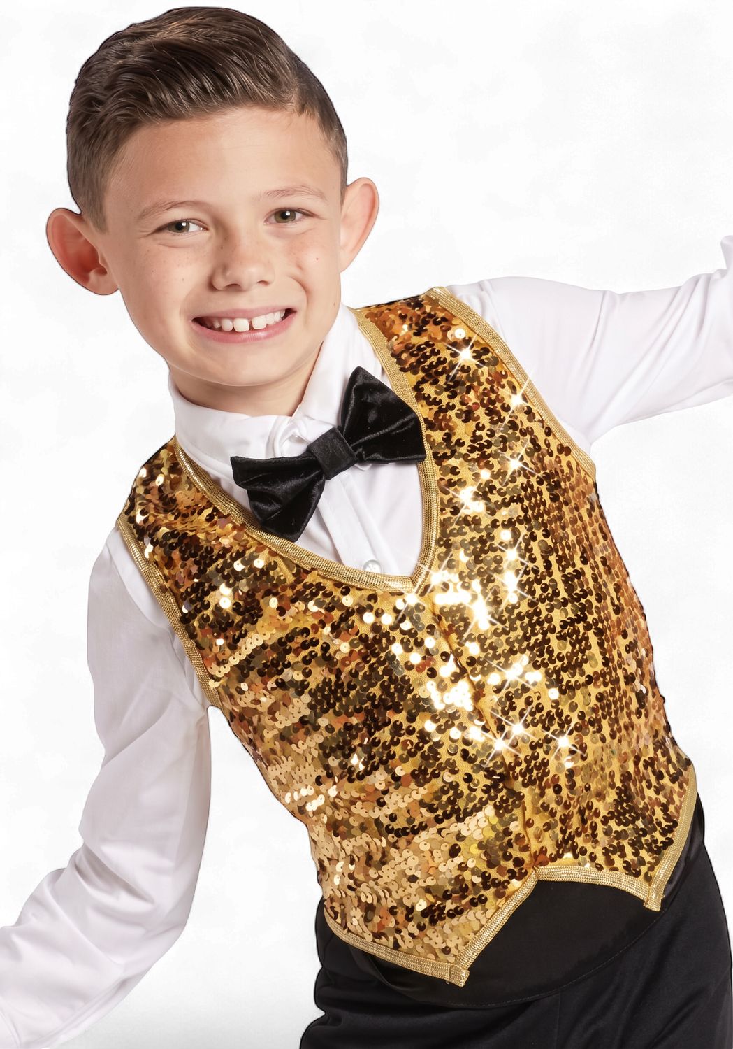 Boys Ultra Sparkle Gold Vest