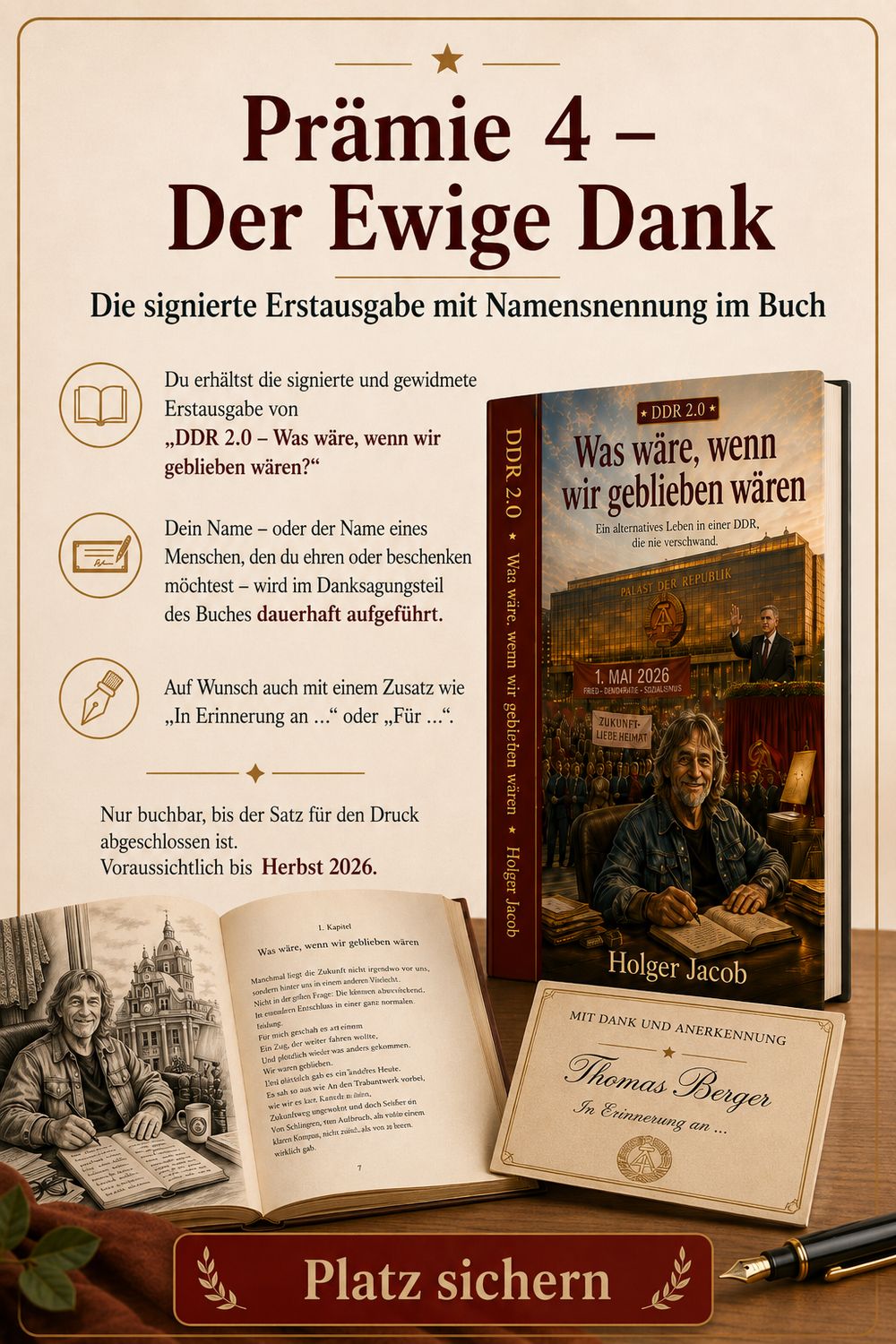 Prämie 4: Der Ewige Dank – Signierte Erstausgabe mit Namensverewigung
