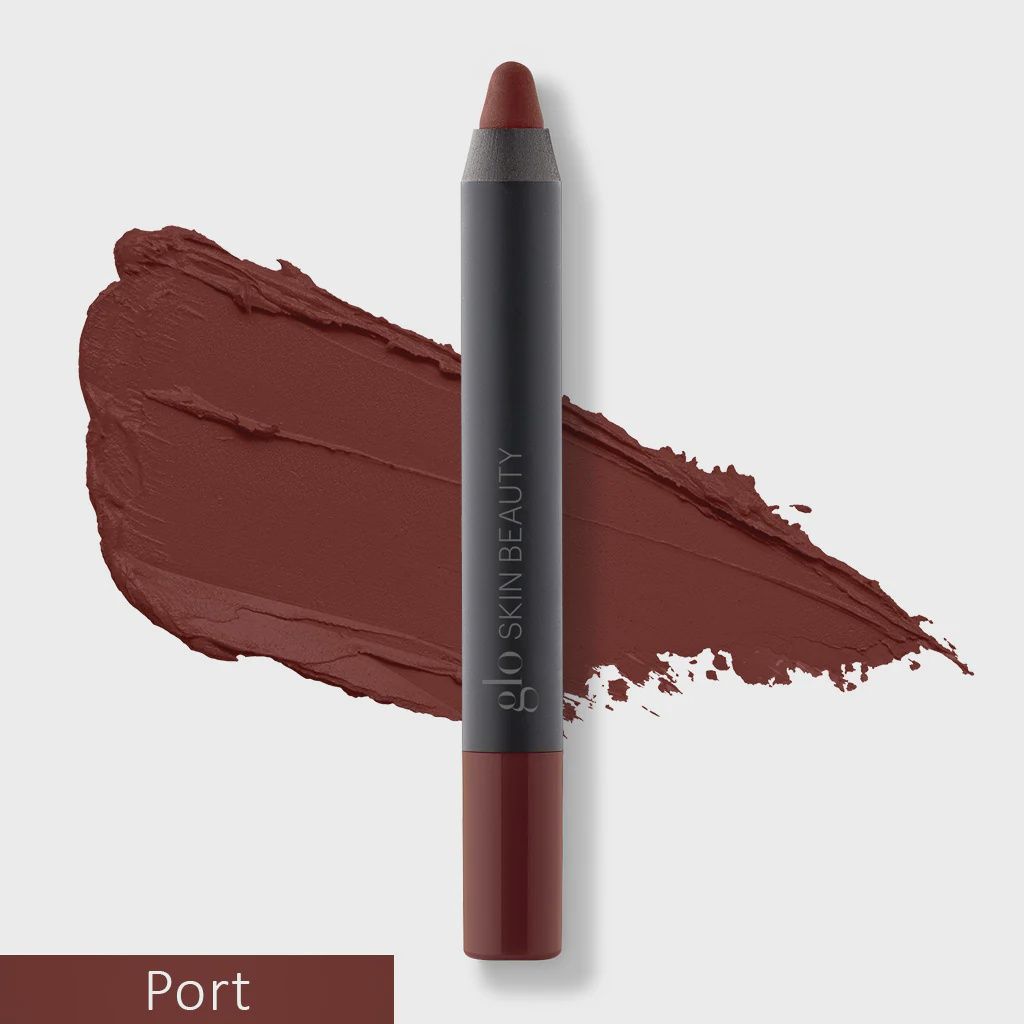 Glo Suede Matte Crayon lip color Port