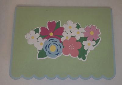 Cheerful floral thank you card