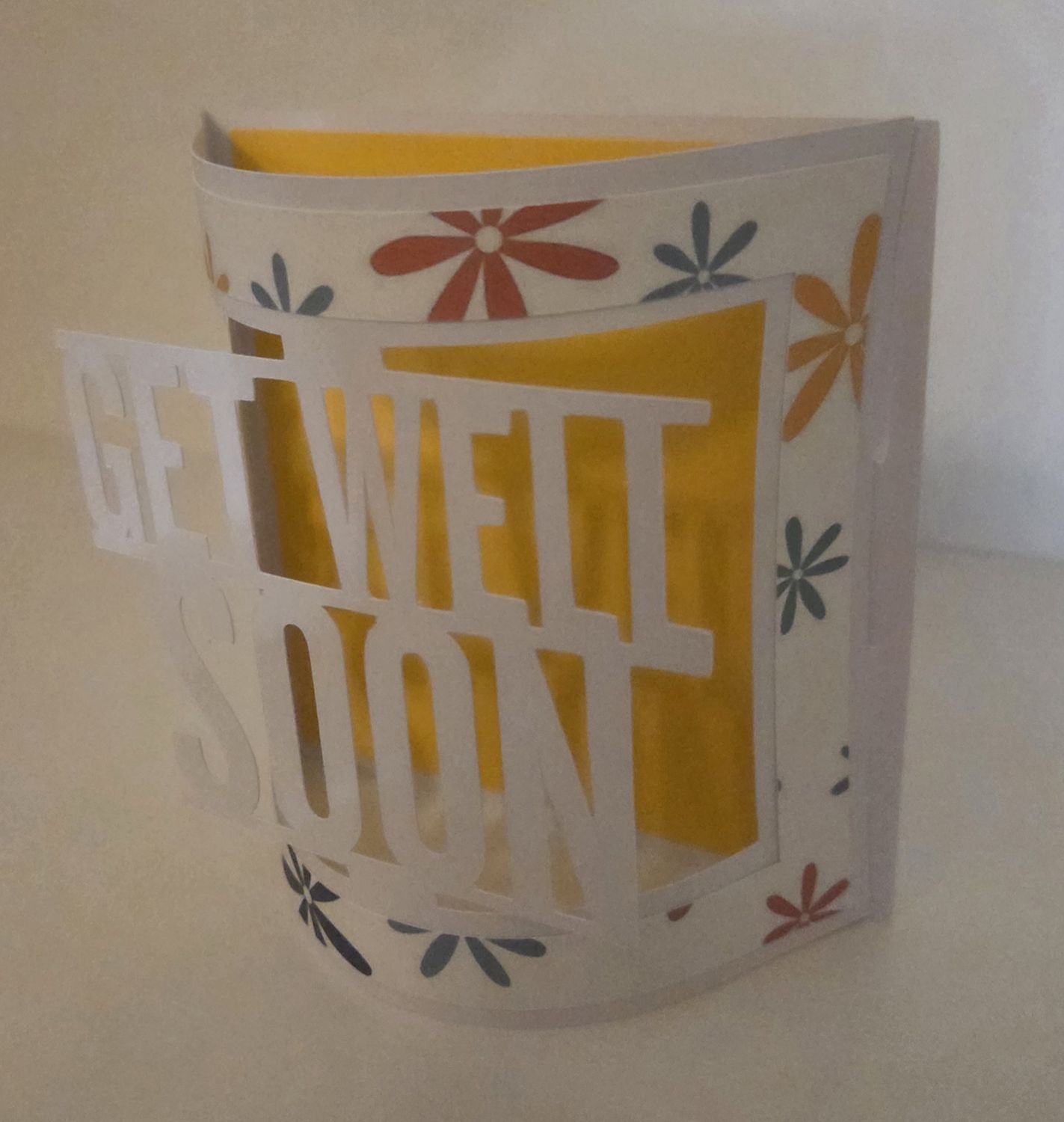 Dome Get well Soon floral yellow