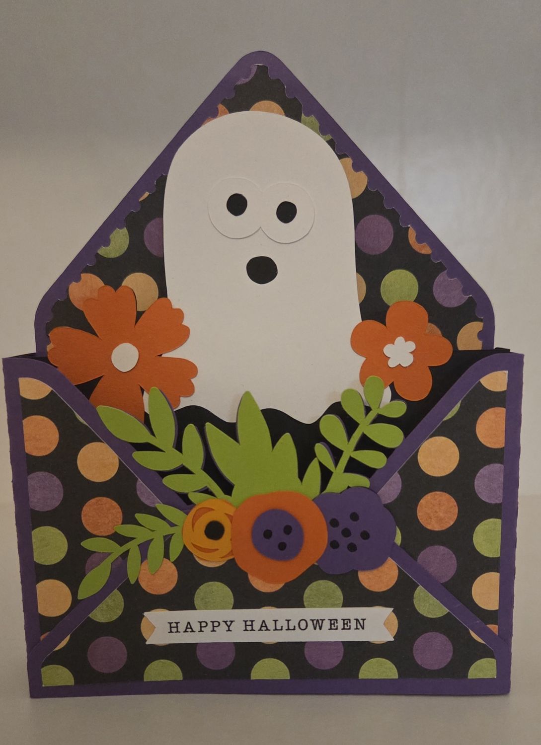 Envelope box card Halloween ghost
