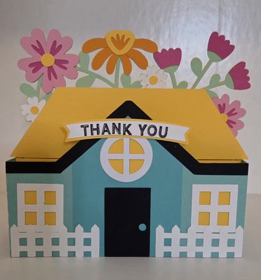 Floral Cottage Thank you box card