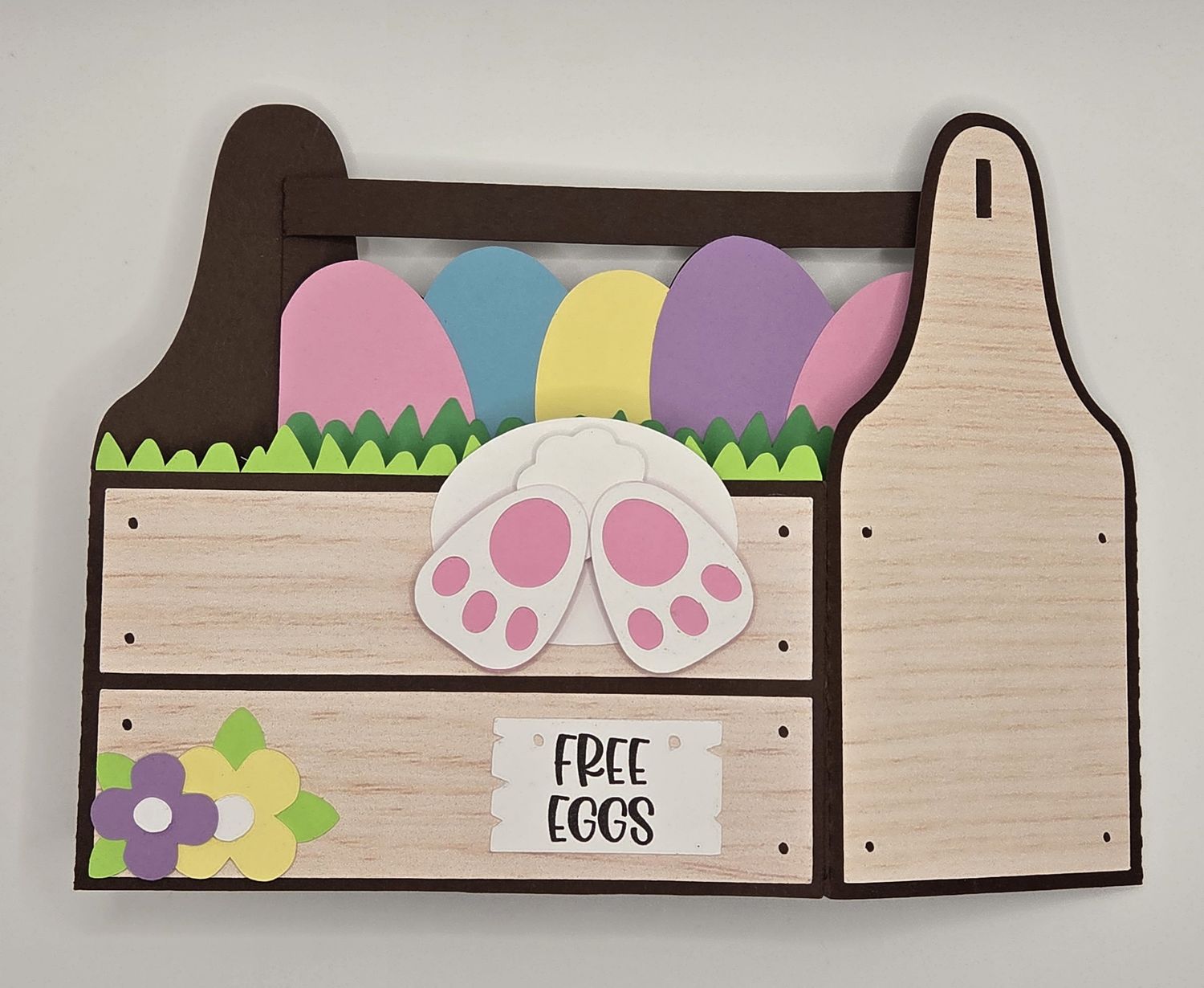 FREE EGGS, Easter box card