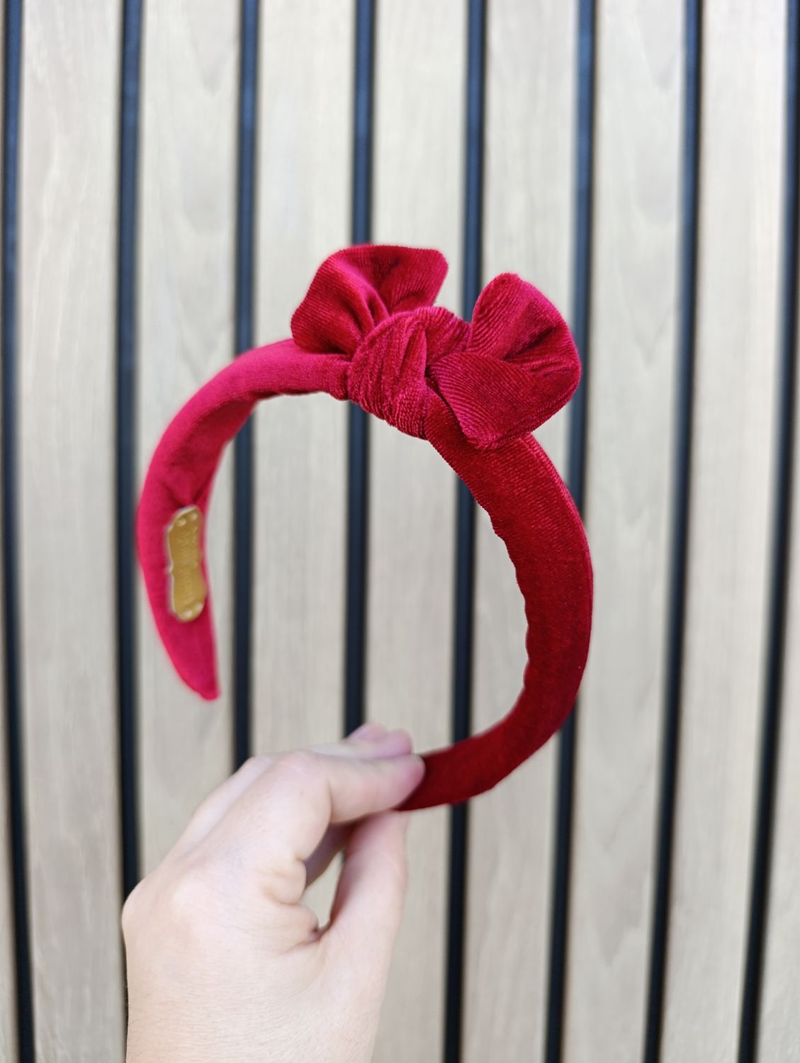 Opaska welurowa z kokardą