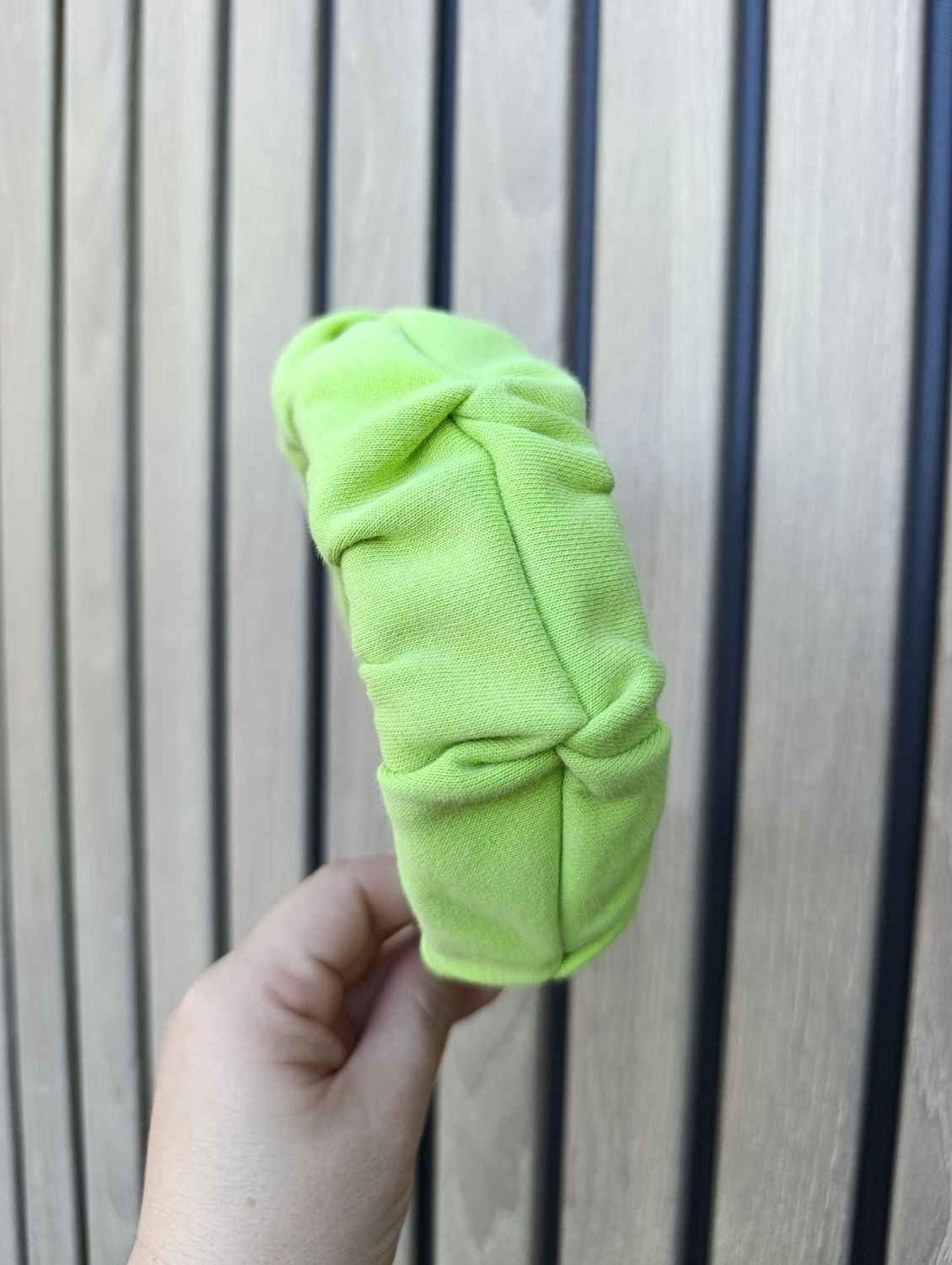 Opaska marszczona szeroka  dres seledyn