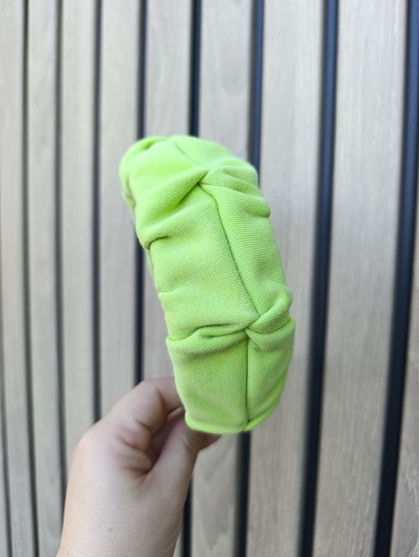 Opaska marszczona szeroka  dres seledyn