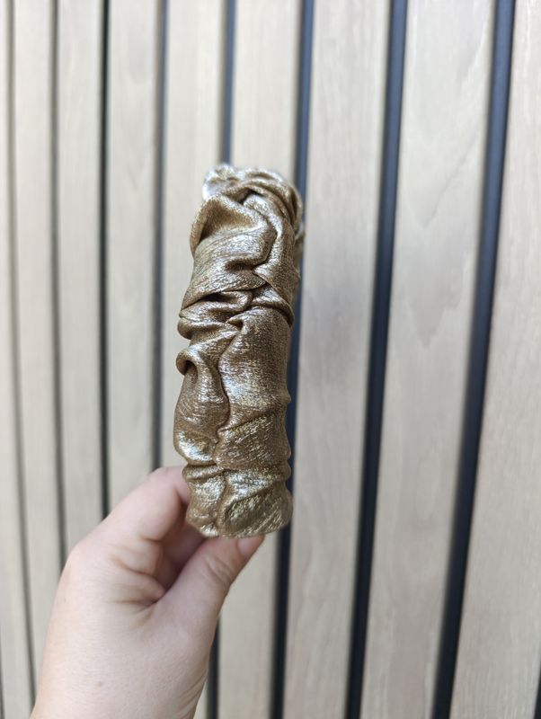 Opaska marszczona wąska złota