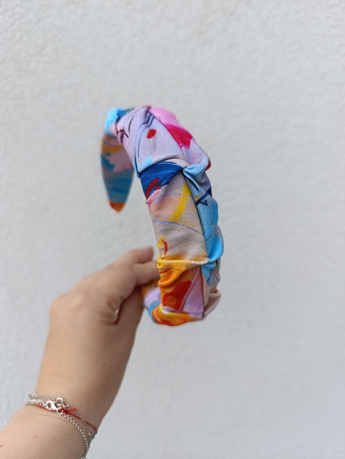 Opaska marszczona wąska multikolor dres