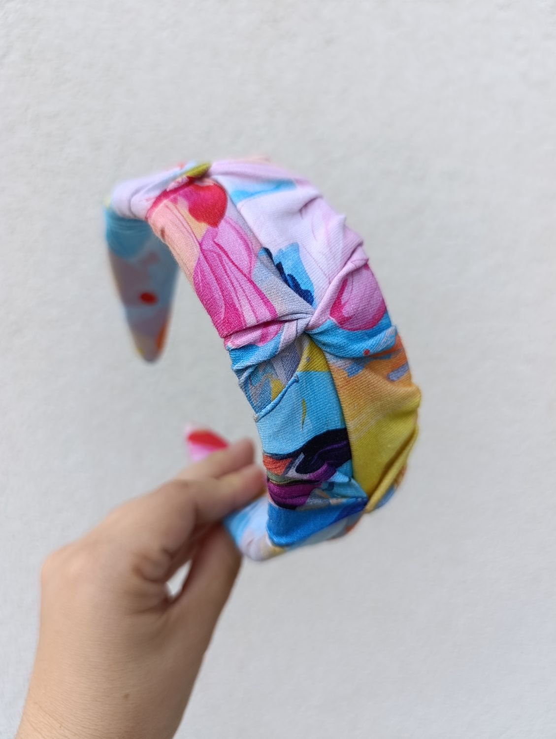 Opaska marszczona szeroka multikolor dres