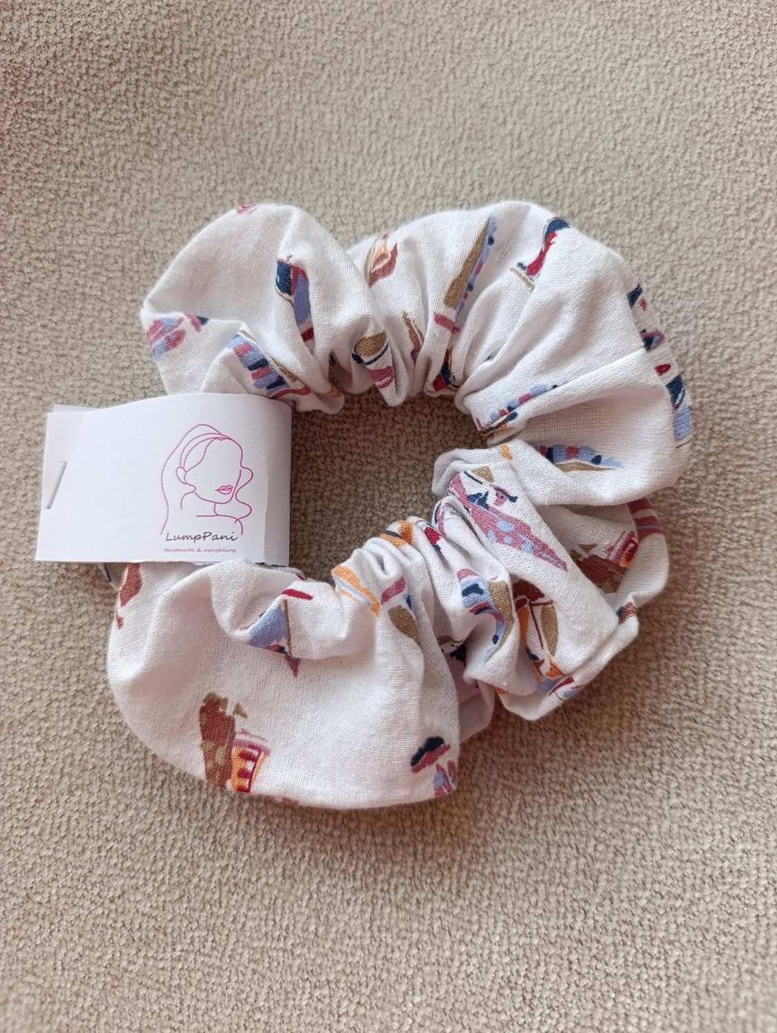 Gumka do włosów  duża bawełniane żaglówki