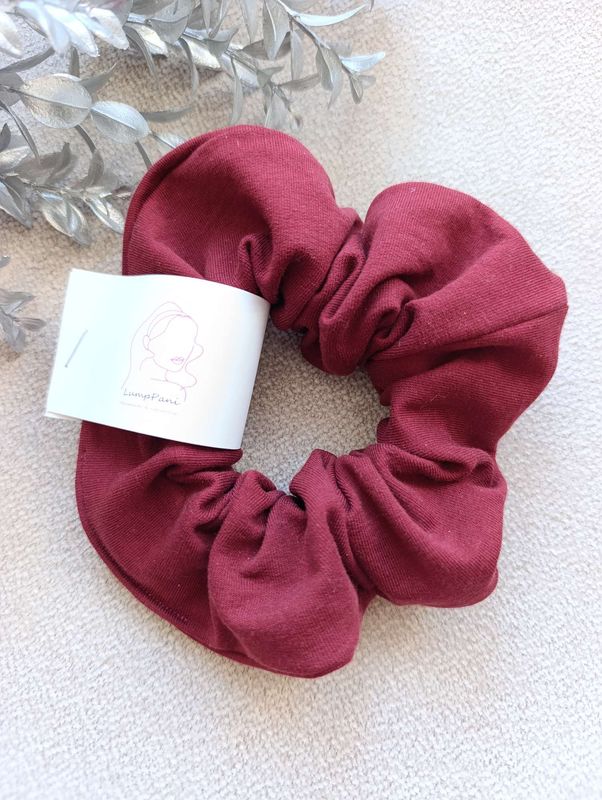 Gumka do włosów  duża dres bordo