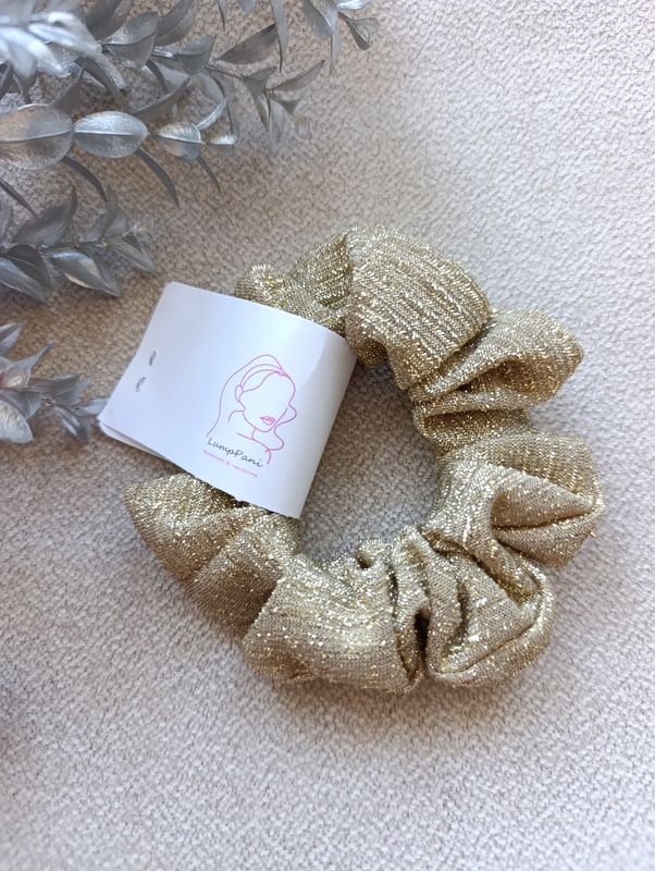 Gumka do włosów  średnia złota