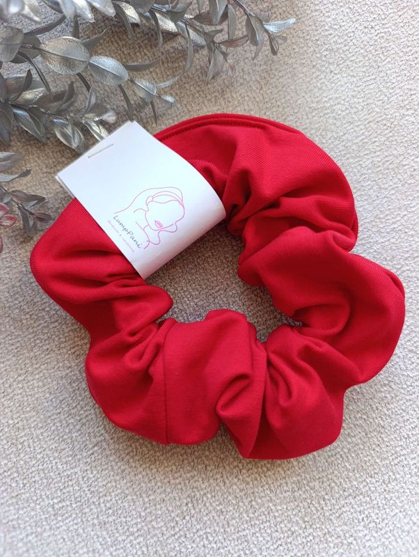 Gumka do włosów  duża dres czerwona