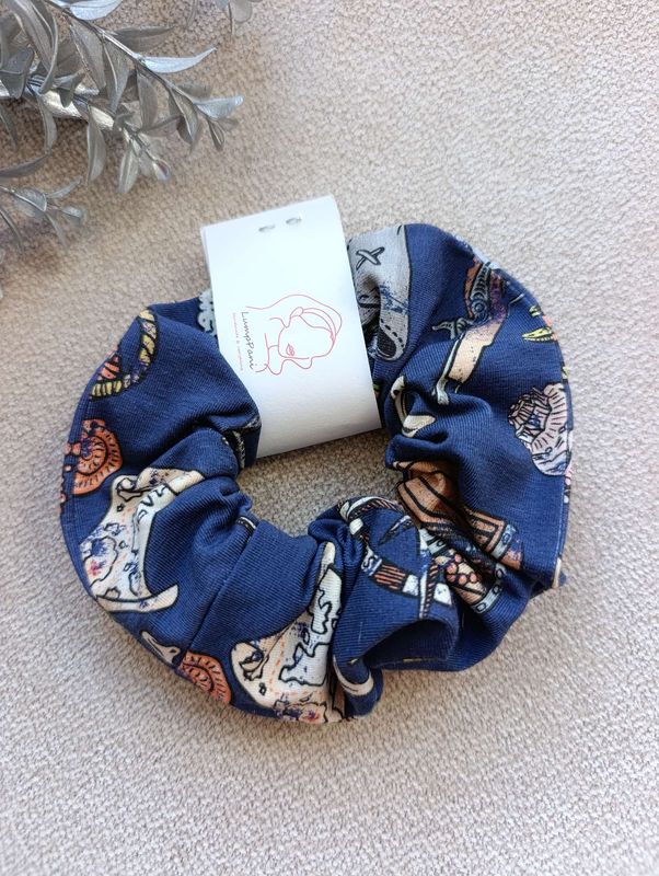 Gumka do włosów duża piracka granat