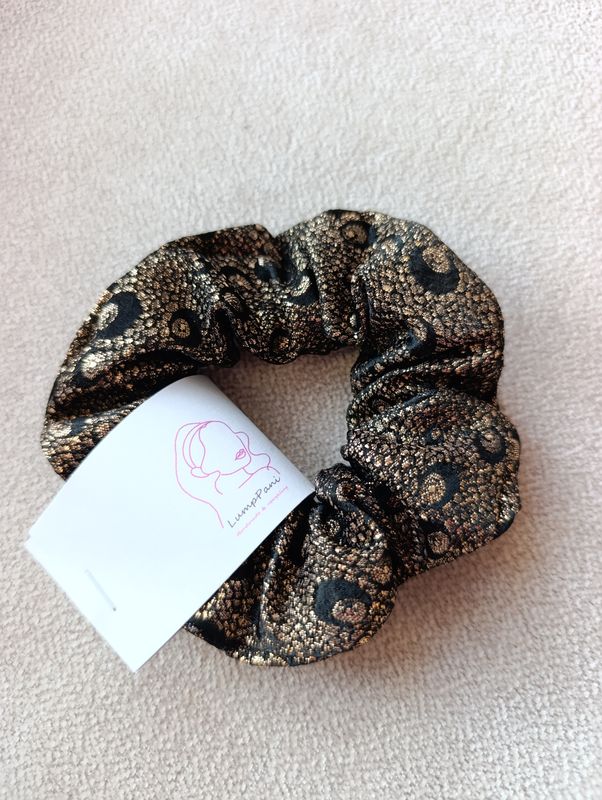 Gumka do włosów średnia złoto czarna