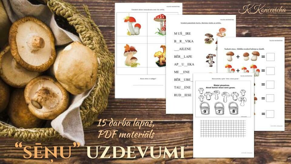 SĒNES: Sēņu uzdevumi, PDF