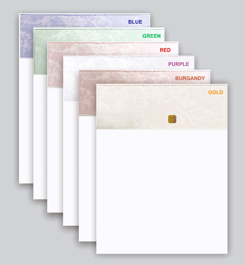 Computer Printable Cheque (Cheque on top )