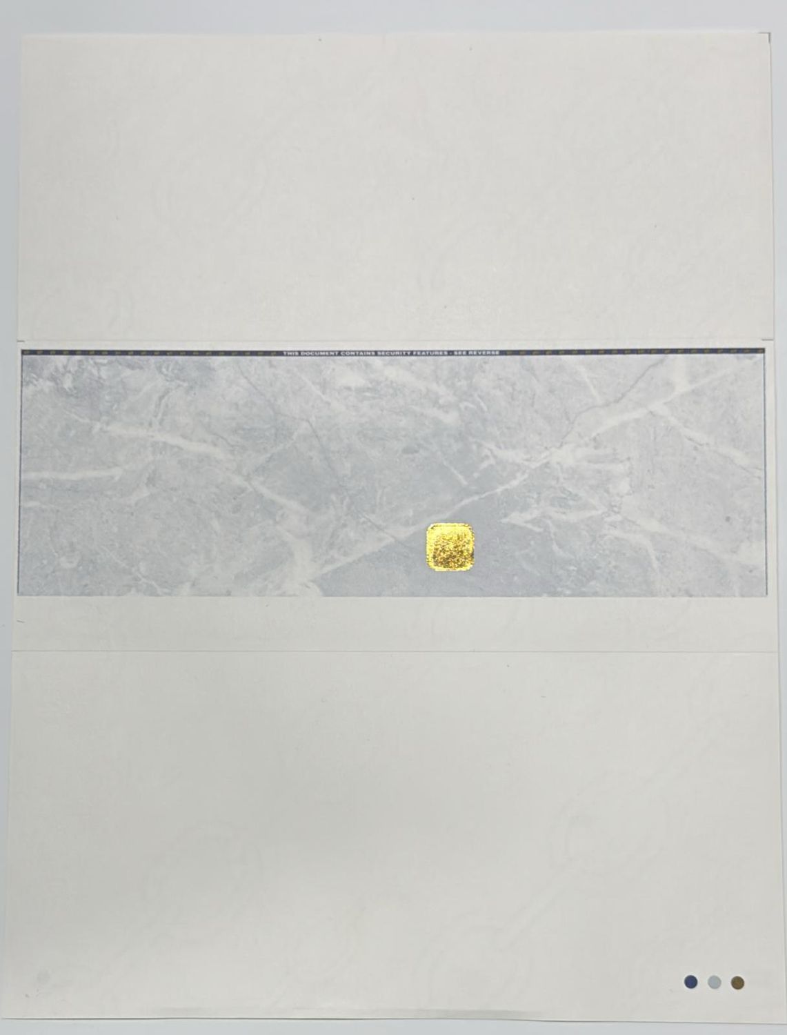 Computer Printable Cheque (Cheque in Middle  )