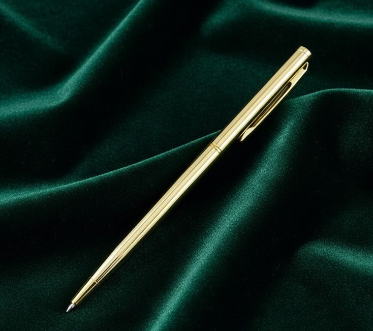 AJP008 - Golden Metallic Pens, Slim Metallic Ballpoint Pens AJP008 - Golden Metallic Pens, Slim Metallic Ballpoint Pens