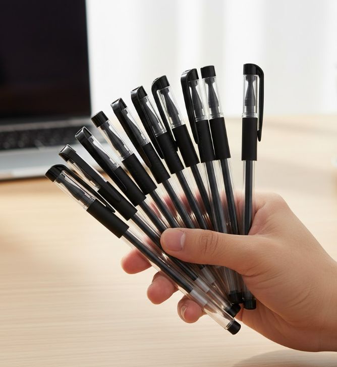 Black Gel Pens - Bullet Tip 0.5mm