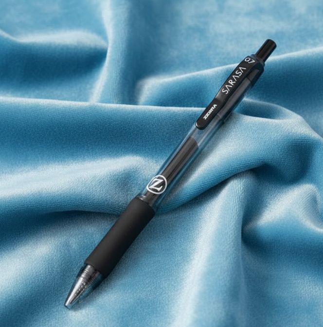 Zebra Sarasa Retractable Gel Ink Rollerball Pens - Fast-Drying 0.7mm Black,