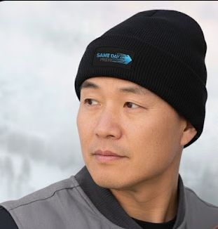 Lightweight Acrylic Cuff Toque, Rib knit- Black Lightweight Acrylic Cuff Toque, Rib knit- Black