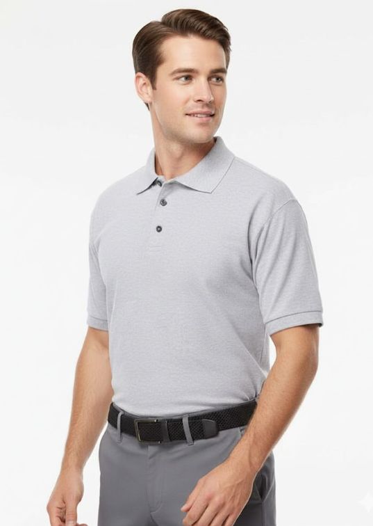 M&O 7002 - Combed Ring Spun Pique - Grey - Polo Short Shirt M&O 7002 - Combed Ring Spun Pique - Grey - Polo Short Shirt