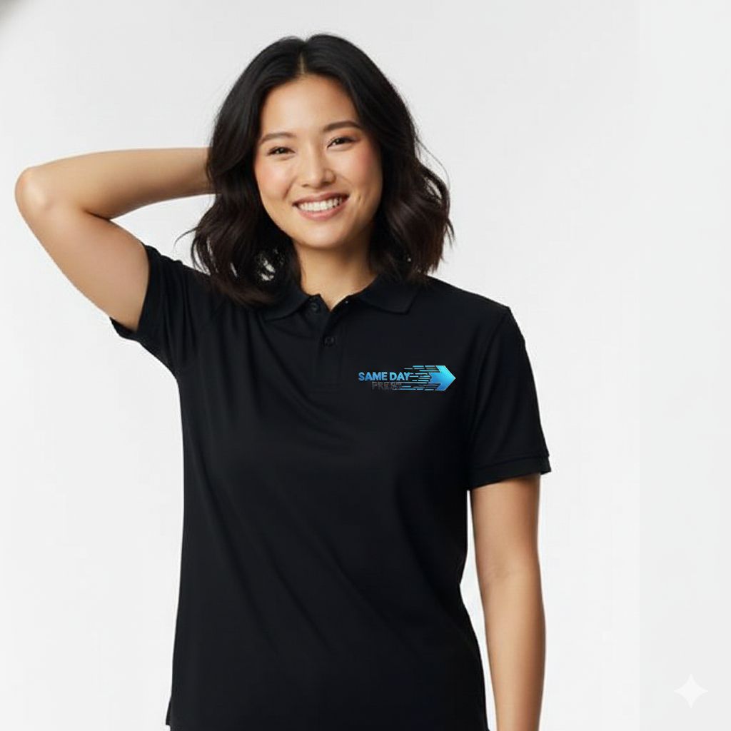 Gildan 64800 - Black - Softstyle® Adult Pique Polo (G648) Gildan 64800 - Black - Softstyle® Adult Pique Polo (G648)