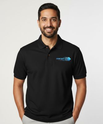 Gildan 2800 - Black -  100% preshrunk Ultra cotton - Polo Shirt