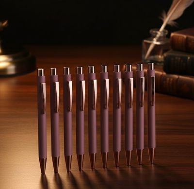 AJP018 - Luxury Metal Ballpoint  Rose Gold Pens-  Black Ink