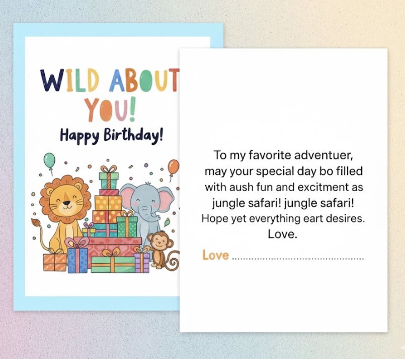 Birthday Invitation cards - 5"x7" -14Pt thick