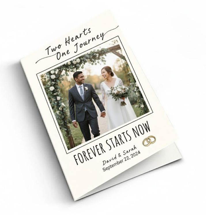 Foldable Wedding cards- 10"x7" -14Pt Thick