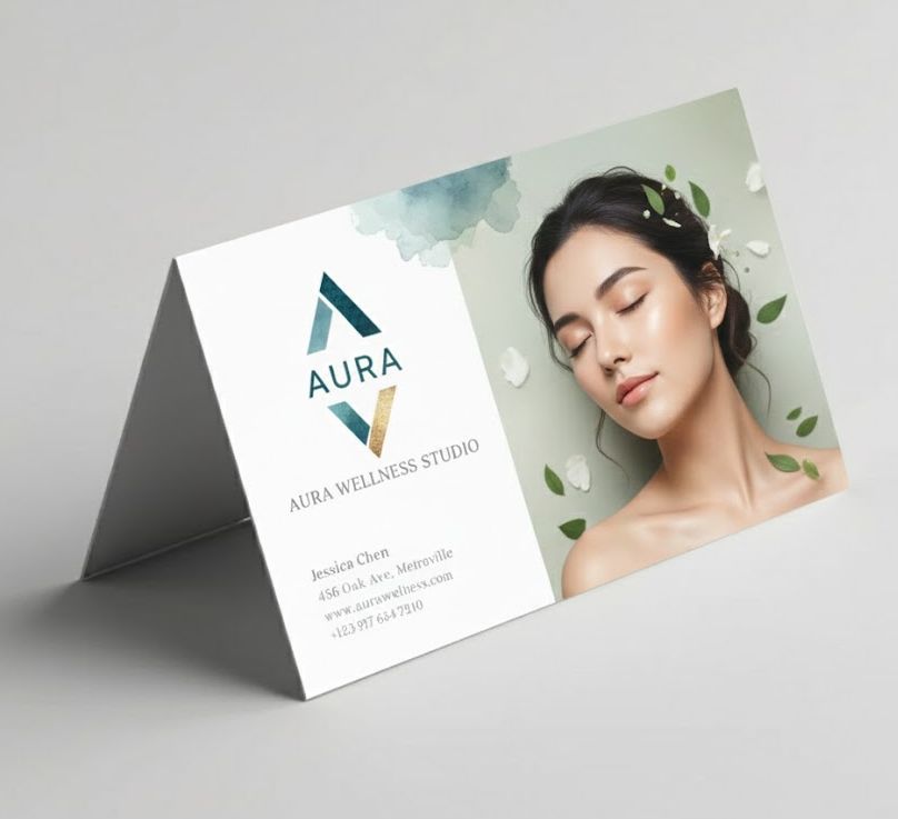 Folded Business  Cards- 3.5"x 4" -14Pt Thick