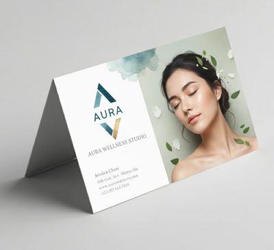 Folded Business  Cards- 3.5"x 4"