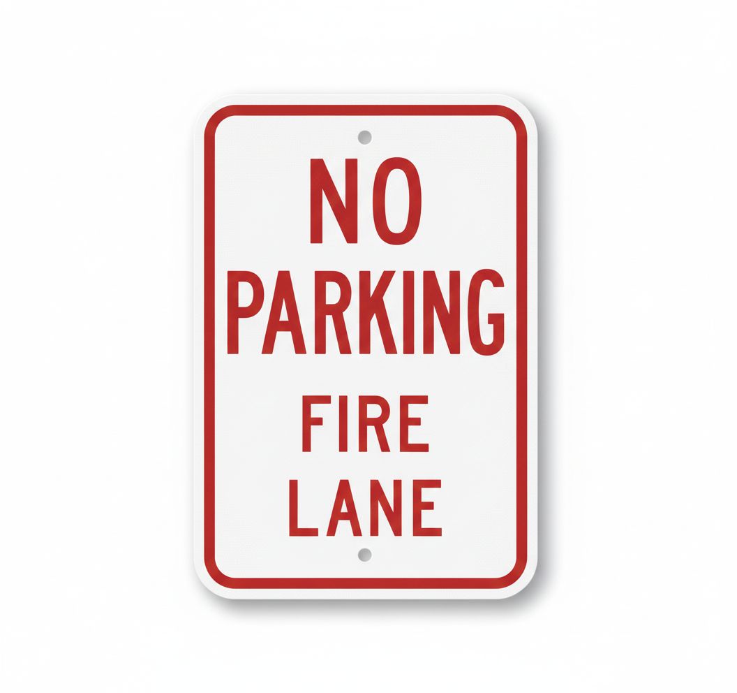 No parking fire lane sign