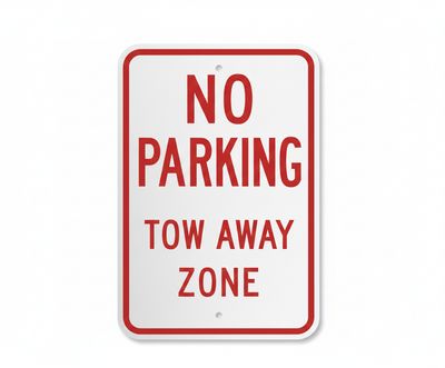 No parking tow away zone  sign