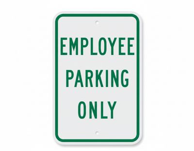 Employee parking only sign