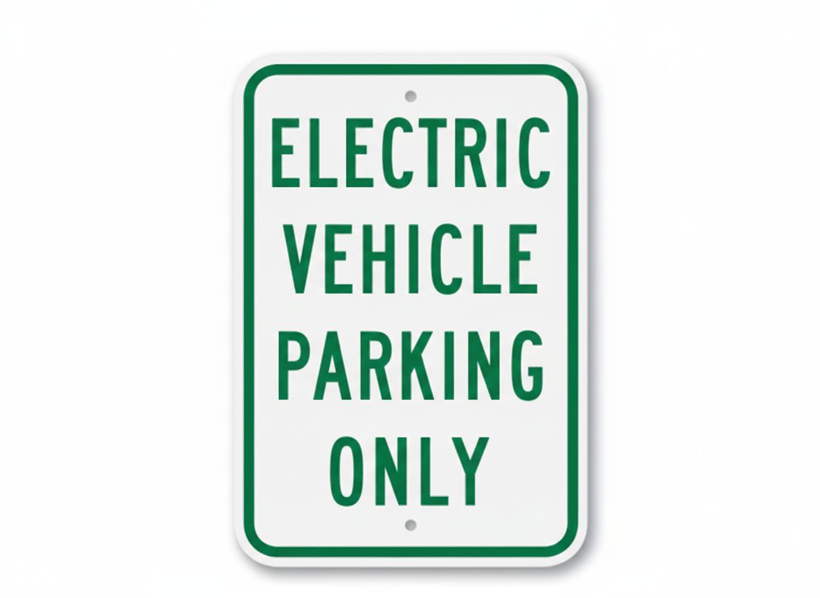 Electric Vehicle parking only sign