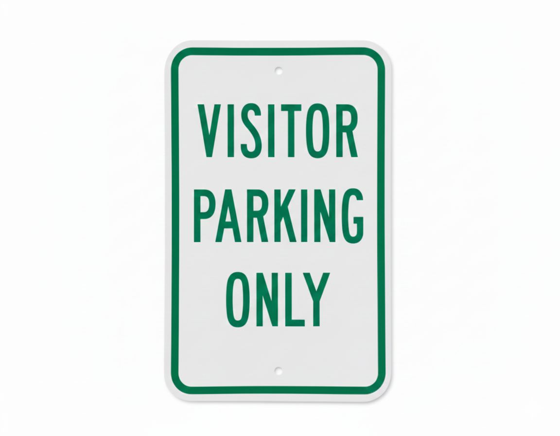 Visitor parking only sign