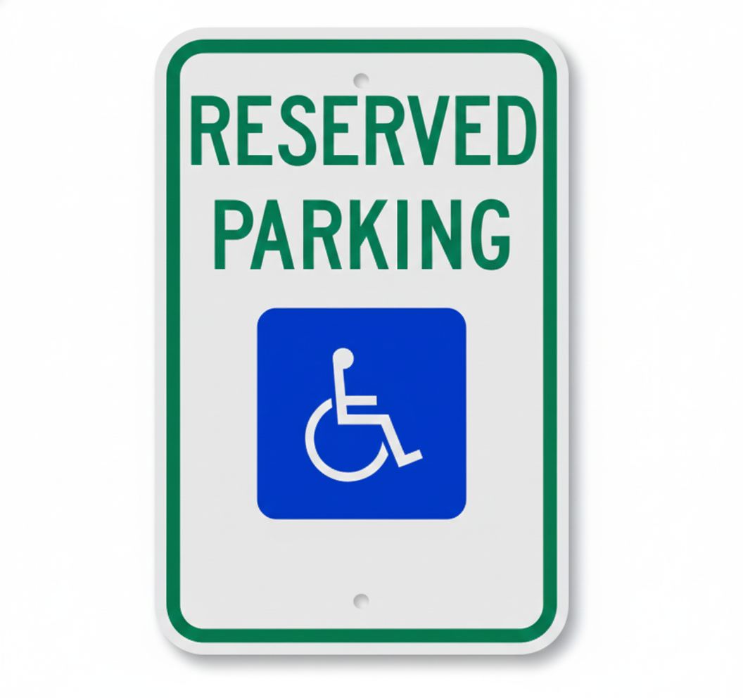 Reserved parking only sign