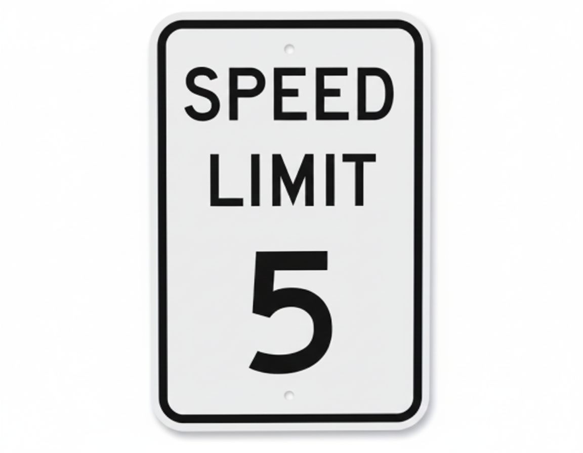 Speed limit 5 sign